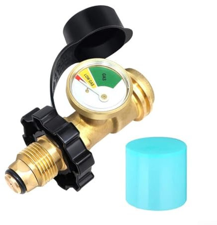 Adaptateur Propane Type 1 avec Manomètre Connecteur pour Grills à Gaz et Foyer