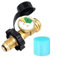 Adaptateur Propane Type 1 avec Manomètre Connecteur pour Grills à Gaz et Foyer