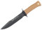 LO TRINCO YO Muela Cuchillo MIRAGE-18NM hoja de acero MoVa de 19 cm con acabado teflonado y empuñadura de goma color arena para Caza, Pesca, Supervivencia y Bushcraft
