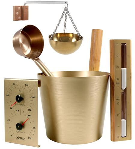 Home Deluxe Saunazubehör THERA - Gold I Hochwertiges Zubehör für Sauna & Wellness