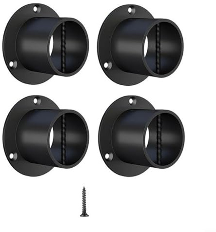 4 Stück 304 Edelstahl Seilendschnalle Halterung Schwarz Kreuz Schraubverschluss für Hanfseil bis zu 5,1 cm Durchmesser Einfache Installation Geländer Dock Marina Garten Outdoor