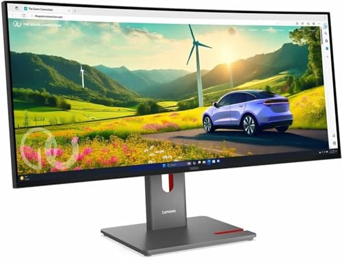 Lenovo ThinkVision P34WD-40 34 Class UWQHD Curved Display LED Monitor - 21:9 - Eclipse Black