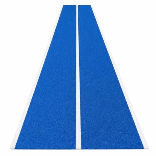 ZGUZMCMK Indoor Exercise Surface Workout Turf Mat Synthetic Fiber Printed White Lines Backing Grid Measurement Markings Suitable for Sports Athletic Facility