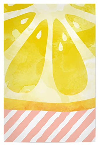 artboxONE Poster 30x20 cm Essen & Trinken Lemon Abstract hochwertiger Design Kunstdruck - Bild Zitrone Aquarell Bar