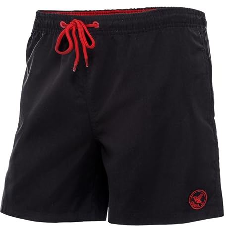Ladeheid Badehose Herren Bequeme Badeshorts Lang mit Seitentaschen und Schnürchen, Badeshorts Herren mit Netzfütterung – Perfekt für Sommer, Strand und Schwimmbad – LA40-128 (Schwarz, 3XL)