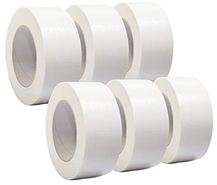 6 Rollen Premium Gewebeband in weiß | Panzertape | Panzerband | Klebeband | Gaffa Tape | 50mm x 50m