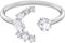 Swarovski Damen-Damenring MOONSUN Metall 60 Silber 32010463