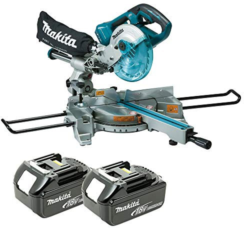 Makita DLS713 18v Cordless LXT Compound Mitre Saw 190mm with 2 x 5Ah Batteries