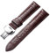 BINLUN Bracelet de Montre en Cuir Femme Homme 12mm-24mm Bracelet de Remplacement avec Boucle de Déploiement Papillon Argent/Or/Or Rose(19mm Marron-Boucle Argent)