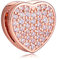 PANDOCCI 2020 Saint Valentin Cadeau Réflexions Pave Coeur Clip Perle 925 Argent DIY Convient pour Original Pandora Bracelets Charme Bijoux De Mode (Rose Gold)