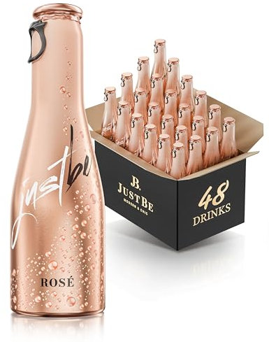 JustBe Rosé | Piccolo frizzante l Prickelnder Premium Rosé-Wein (Rosé, 48 x 0,2l)