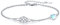 REDSUN Bracelet de cheville celtique Femme 925 Sterling Argent Coeur Bracelet de cheville Pierre de lune Chaîne de cheville Réglable Bijoux de pied pour Femmes Filles Mère Chaîne de pied