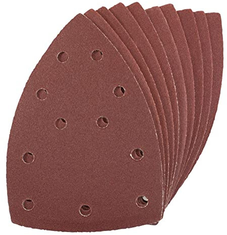 Amtech V4037 Hook and Loop Delta Sanding Sheets for Sander, 240 Grit, 150mm x 150mm x 100mm, 10pcs