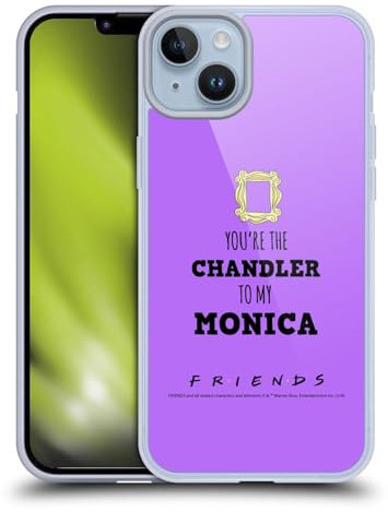 Head Case Designs Licenciado Oficialmente Friends TV Show BFF Cotizaciones Caso Funda de Gel Suave Compatible con Apple iPhone 14 Plus
