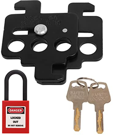Secure Padlock, Insulating Nylon Multi-Hole Construction Heat Resistant 38mm Shackle Compact Breaker Lockout for Schneider MCCBs
