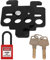Secure Padlock, Insulating Nylon Multi-Hole Construction Heat Resistant 38mm Shackle Compact Breaker Lockout for Schneider MCCBs