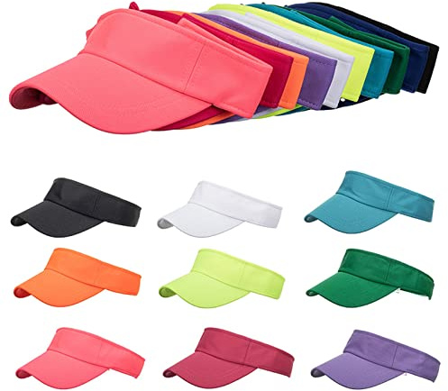 TIMIYUYU Unisex Visor Cap Sonnenhut Golf Tenniskappe mit Sonnenblende Baseballmütze Einstellbar Visor Sommer für Damen Herren Schirmmütze Baseball Kappe Sommerhut Sonnenvisor Damenvisor Hat Schirmcap