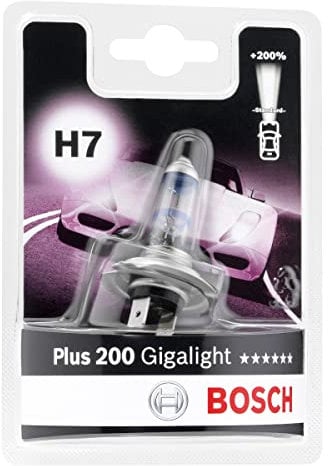Bosch H7 Plus 200 Gigalight Lampe - 12 V 55 W PX26d - 1 Stück
