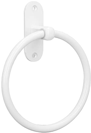HERCHR Anneaux Porte-Serviettes Blancs pour Mur De Salle De Bain, Anneau Porte-Serviettes Blanc pour Porte-Serviettes De Salle De Bain pour Salle De Bain Porte-Serviettes Muraux pour Salle De Bain