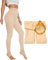 CheChury Collant Polaire Femme Collant Chaud Toison Collant Noir Doublé Polaire Leggings pour Femmes Taille Haute épais Collants d'hiver Sheer Sans Pieds,Beige
