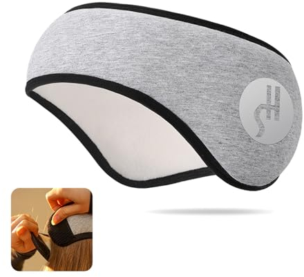 Roysmart Sport Stirnband, Stirnbänder Winter Ohrenwärmer Dehnbar Stirnband Sport Fleece Ohrenschützer Thermal Headband beim Jogging, Laufen,Wandern,Fahrrad - Stirnbänder für Damen und Herren (Grau)