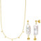 Purelei® Kahakai Schmuckset, Damen Schmuckset aus langlebigem Edelstahl, Wasserfeste Halskette und Ohrringe mit Keshi Perlen (Gold)