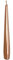 Candele metallizzate coniche Ø 2,2 cm h. 21 cm - 3 pezzi - Rosa gold