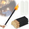 Jopassy Lot de 10 torches en cire naturelle, avec protège-main et long manche, durée de combustion 90 min, pour les randonnées nocturnes en extérieur