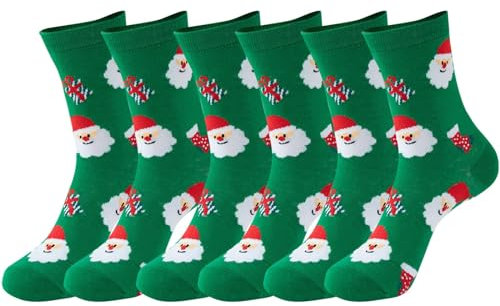 HANXIULIN Hausschuhe Mikrowelle Herren Weihnachtssocken, Weihnachtssocken, flauschige Damensocken für den Winter, warm, gemütlich, flauschig, superweich Hausschuhe Damen Wolle (Green, One Size)