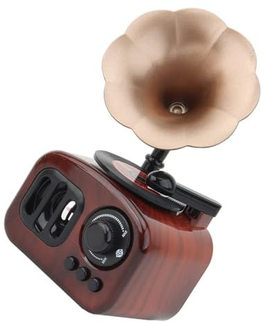 HOOTNEE Mini Grammophon Spieluhr Personalisiert Tisch-melodiebox Kreative Musikspielzeug Vintage Grammophon-förmige Spieluhr Klein Für Geburtstagsgeschenk