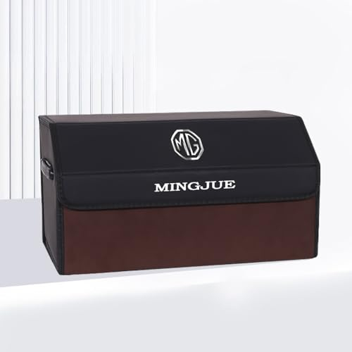 BrohN Universal Kofferraum Organizer für MG Astor/Gloster/GT /MG3 /MG4 /MG5 /MG6 /One/TF/ZR/ZS/ZT Faltbare Aufbewahrungsbox Taschen Kofferraumtasche Wasserdicht Innenraum Zubehör,Brown Style-M