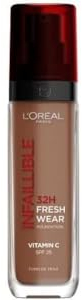 L'Oréal Paris L'Oréal Paris Infallible 32h Fresh Wear Fluid Foundation, alle Hauttypen, Farbe: Natürlich (410), 30 ml