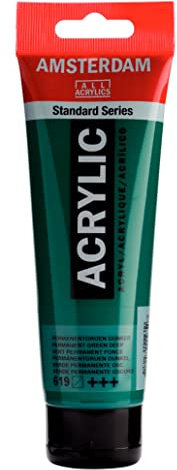AMSTERDAM Talens peinture acrylique 120 ml peinture dessin art Vert permanent foncé