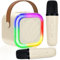 Karaoke 2 Microfonos para Niños, Máquina de Karaoke Infantil Micrófonos Inalámbricos Altavoz Bluetooth Portátil con Efectos de Cambio de Voz y Luces LED, Mejores Juguetes Regalos para Niñas y Niños