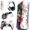 PlayVital Adesivo Skin per ps5 Console Disco Edizione&Controller&Telecomando&Cuffie&Base di Ricarica,Sticker Decal Cover Vinile per Standard Edition-HAHAHA