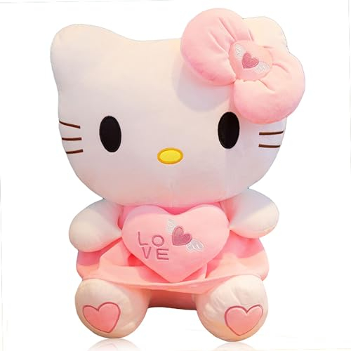 Kitty Plüschtier, 30cm KT Cat Plüschpuppe, Flauschige Figur für Kinder, Cartoon Kuscheltier Stofftier Gefüllte Plüschpuppe, Jungen Mädchen Geburtstaggeschenke Party Supplies(C)