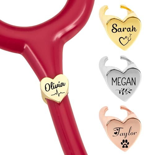 Personalisiertes Stethoskop-Namensschild, individuell graviertes Stethoskop-ID-Anhänger, Zubehör für Krankenschwestern, Ärzte, Tierärzte, Krankenschwestern, Woche, Abschlussgeschenk