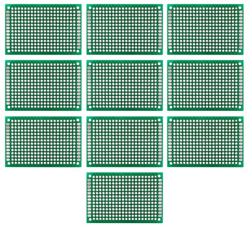 10 Stück Universal-PCB-Leiterplatte, Prototyping-Leiterplatte, Prototypenplatine, Doppelseitige Leiterplatte, Verzinnt, Löten, Universal-Leiterplatte