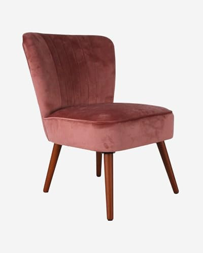 DiKasa Poltrona Senza braccioli in Velluto Rosa
