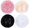 YUXIANLB 4 Stück Großer Flauschiger Puderquaste Runde Schleife Puderquaste Ultraweich Waschbar Wiederverwendbar Velours Gesicht Körper Puderquastes Lose für Gesicht Nass und Trocken Make-up-Tool