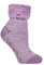 HEAT HOLDERS Ladies Lounge Feather Turn Over Cuff Slipper Socks Pack of 1 Queenstown Dark Lilac 4-8