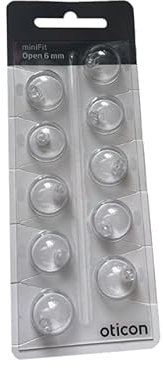 Audique Oticon MiniFit Domes - Kompatibel mit Allen Oticon MiniFit Modellen. (Offen 5mm)