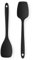 U-Taste Spatule cuillère en silicone: cuillère de cuisine sans couture résistante à la chaleur 315 ℃, grattoir antiadhésif avec forme de cuillère et bord flexible pour gratter, remuer (2 pièces, Noir)