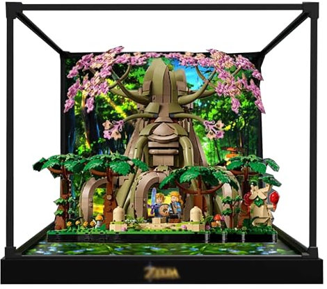 Acrylic Display Case for Lego 77092 Deku Tree Building Set,Clear Display Case, Dust-Proof Display Case Compatible with Lego 77092 (Only Display Case) (Background)