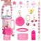 12 PCS Accessories Set Water Bottle Decor Compatible with Stanley Cup, Accessories Set Compatible with Stanley Cup 30/40oz Tumbler, Flower Straw Covers Topper, Water Bottle Handle Strap, Protector