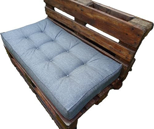 Jacek Palettenkissen Set, Rückenlehne und Sitzkissen, 120 x 60 cm, Anthrazite (Sitzkissen 120x60cm)