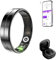 Rubu22a 2025 Neu Smart Ring Herren Damen, Fitness Ring Tracker Gesundheitsring mit Herzfrequenz, SpO2, Schlaftracker, 100+ Sportmodi IP68 Wasserdicht Smartringe für Android und iOS (Silber, 8)