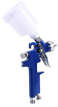 H-2000 HVLP Mini pistola a spruzzo per vernice ad aria compressa, ugello da 0,8 mm, tazza da 100 ml, ago in acciaio inox, design ergonomico leggero con controllo della pressione dell'aria per piccole