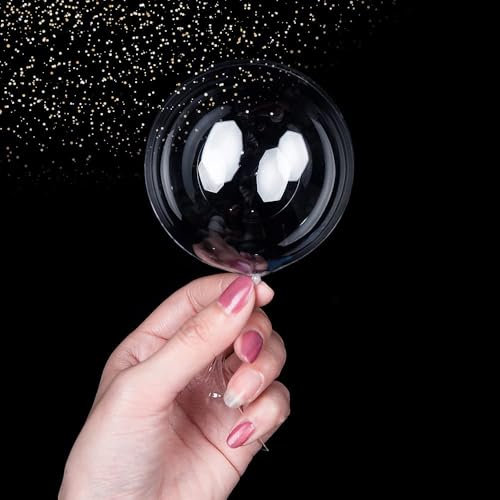 Partyballon Transparente, 100 Stück Dekoration Bobo Luftballons, 5 Zoll Durchsichtige Party Ballon, Transparente Ballon, Bobo Helium Ballons, für Geburtstag Hochzeit Jahrestag