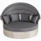 Riess Ambiente Outdoor Sonneninsel Playa Living 165cm dunkelgrau Polyrattan Aluminium inklusive Kissen wetterfest